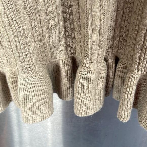 Outback Red oatmeal Fairy Ruffle open front w/hook & eye Cardigan Women Large - Picture 7 of 10